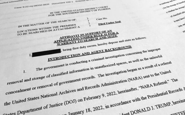 Justice Dept. Releases Redacted Mar-a-Lago Search Affidavit